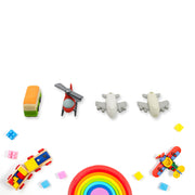 4567  Vehicle Pattern Eraser School Stationery Use Eraser (4 Pc Set) thumbnail 1