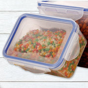 5800 Classics Rectangular Plastic Airtight Food Storage Containers With Leak Proof Locking Lid Storage Container Set Of 3 Pc( Approx Capacity 500ml1000ml1500ml Transparent) thumbnail 4