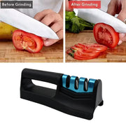 10020 Knife Sharpener For Kitchen  Knife Sharpener With Vegetable Chopper And Fish Scale Remover  Handheld Knives  Pocket Knife Sharpener  Knife Sharpener For Chefs  Serrated Knife (9in1) thumbnail 4
