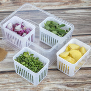 Fridge Storage Boxes Freezer Storage Containers Container For Kitchen Storage Set Storage In Kitchen Vegetable Storage Draining Crisper Refrigerator Food Box (1 Pc) thumbnail 1