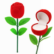 Artificial Rose Flower Shaped Jewelry Ring Box (1 Pc) thumbnail 1
