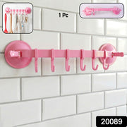 Multipurpose Wall-mounted Plastic Hanging Rack (6 Hook 1 Pc) thumbnail 7