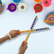 Traditional Decorative Dandiya Sticks Pair For Navratri Garba (2 Pc) thumbnail 5
