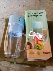 Portable Electric Juicer With Handle  Straw Usb Rechargeable 6 Stainless Steel Blades (500 Ml) thumbnail 6