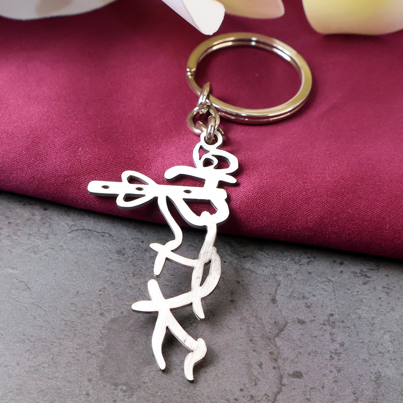 Divine Krishna Flute Design Metal Keychain (1 Pc)