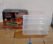 5595 3 Fridge Storage Container Fridge Organizer With Lid Stackable Fridge Storage Containers Plastic Freezer Storage Containers For Fish Meat Vegetables Fruits Pack Of 3pcs 1500ml Approx thumbnail 6