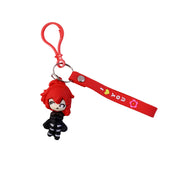 Cute Red Hair Cartoon Girl Silicone Keychain (1 Pc) thumbnail 3