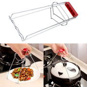 Heavy-duty Stainless Steel Kitchen Dish Plate Bowl Vessel Gripper Tong (1 Pc) thumbnail 5