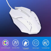 Usb Wired Mouse Gaming Mouse Colorful  Lighting Luminous  (1 Pc  Wihte) thumbnail 3
