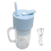 5841 2 In1 Portable Crusher Juicer With Handle  Straw For Smoothie Sipper Usb Rechargeable (340 Ml) 6 Stainless Steel Blades Compact Juicer Mixer Juicer Portable Fresh Juice Blender Portable Electric Juicer ( 340 Ml ) thumbnail 3