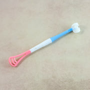 2-in-1 Baby Tongue Cleaner And Oral Massager Stick With Soft Silicone Brush Head thumbnail 5