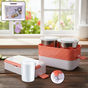 Electric Heated Lunch Box With Stainless Steel Inner Containers (1 Set) thumbnail 1