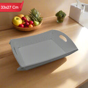 10018 Foldable Serving Tray Plastic Serving Traywith Handle Serving Tray For Food Kitchen Outdoors Restaurants (1 Pc) thumbnail 4