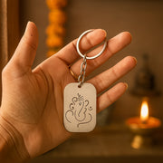 Auspicious Ganesh Cut-out Metal Keychain - (1 Pc) thumbnail 2