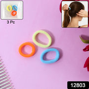 Seamless Soft Hair Elastics - (3 Pc  Set) thumbnail 7