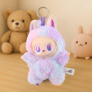 Light Purple Plush Toy Cartoon Keychain With Hook Colorful Light Purple (1 Pc) thumbnail 2