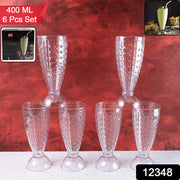 Supermom Transparent Plastic Milkshake Glass Set (400ml  6 Pc) thumbnail 7