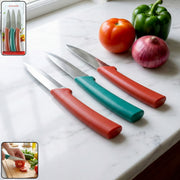 Multipurpose Kitchen Fruit  Vegetable Cutting Knife Set (Pack Of 3) thumbnail 1