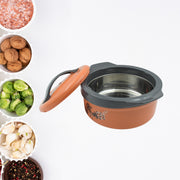 2368 Casserole Box For Food Searving Inner Steel Insulated Casserole Hot Pot Flowers Printed Chapati Box For Roti Kitchen (Approx 2500 Ml) thumbnail 4