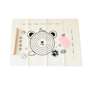3 In 1 Low Silicone Baking Mat With Wooden Belan  Cake Scraper (3 Pcs Set  7050 Cm) thumbnail 4