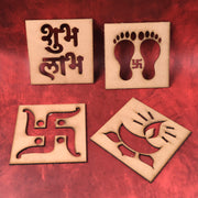 Wooden Decorative Cutouts (Mix Design  4 Pc) thumbnail 2
