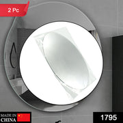 1795 Oval Shape 3d Mirror Sticker Used In All Kinds Of Household And Official Purposes As A Sticker Etc (2 Pc Set) thumbnail 6