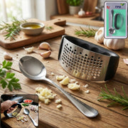 Heavy-duty Garlic Press Tool With Spoon Set (2 Pc Set) thumbnail 1
