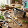 Heavy-duty Garlic Press Tool With Spoon Set (2 Pc Set)