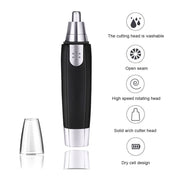 6003 Sharp New Ear And Nose Hair Trimmer Professional Heavy Duty Steel Nose Clipper Battery-operated. thumbnail 1