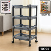Apex 4-layer Big Multipurpose Plastic Storage Rack thumbnail 6