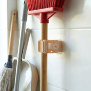 Wall Mounted Self-adhesive Mop And Broom Holder (1 Pc) thumbnail 2