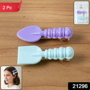 Cute Mini Spade  Leaf Shape Hair Clip Set (2 Pc) thumbnail 7