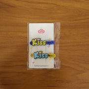 Cute Kiss Text Hair Clip Set (2 Pc) thumbnail 6