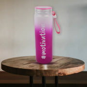 6915motivationalglass Bottle Colorful Portable Water Glass Bottle With Rubber Banddaily Intake Hourly Water Bottle To Ensure You Drink Enough Water Throughout The Dayreusable Cycling Gym Workout Fitnessbottle(Approx 350 Ml) thumbnail 1