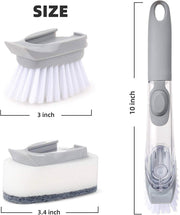 1271 Automatic Liquid Dispenser Dish Clean Brush Scrubber thumbnail 2