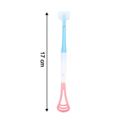 2-in-1 Baby Tongue Cleaner And Oral Massager Stick With Soft Silicone Brush Head thumbnail 2