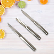 8243 Stainless Steel Multipurpose Sharp Cutting Knife With Non-slip Handle For Fruit Meat And Vegetable Chopping (Pack Of 3) thumbnail 5