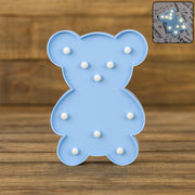 Teddy Bear Shape Led Decorative Night Light (1 Pc) thumbnail 2