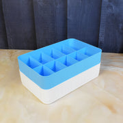 Multi-function Desktop Drawer Storage Box 10 Grid Underwear Socks Box (2 Pc Set) thumbnail 4