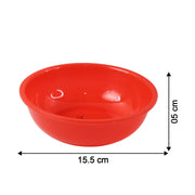 Plastic 6 Inch Red Round Deep Serving Bowl (1 Pc) thumbnail 5