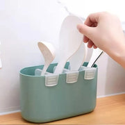 Plastic Storage Baskets Space Allocator Refrigerator Organizer Bins Partition Clip (1 Pc) thumbnail 4