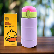 Duckstainless Steel Water Bottle For Kids Adults Steel Flask Metal Thermos Spill Proof Cap Closure Bpa Free For School Home Office Drinkware 400 Ml thumbnail 1