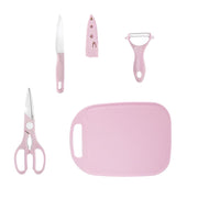 5490 Mini Travel Cutting Board Set 4 Pcs Portable Mini Camping Plastic Cutting Board  Knife Fruits  Vegetable Peeler Scissors Kitchen Knives Set For Travel Picnic Camping Outdoor Park (4 Pc Set) thumbnail 3