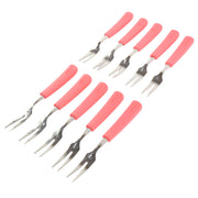 Premium Stainless Steel Fruit Fork Set  10 Pieces With Soft Non-slip Handle thumbnail 3