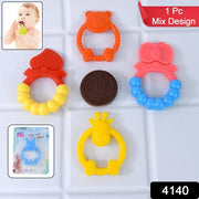 Silicone Baby Teething Toys (1 Pc  Mix Design) thumbnail 4