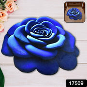 Rose Shaped Anti-slip Velvet Floor Mat - (1 Pc) thumbnail 5