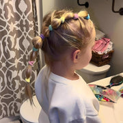 Colorful Soft Elastic Hair Bands Set For Kids  Girls (10 Pkt   1 Set) thumbnail 1