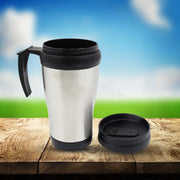 Stainless Steel Vacuum Glass Insulated Glass Coffee Cups (With Lid  Handle  1 Pc) thumbnail 1