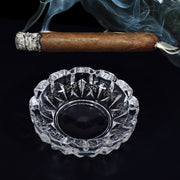 4066 Paricutin Glass Crystal Quality Cigar Cigarette Ashtray Round Tabletop For Home Office Indoor Outdoor Home Decor thumbnail 3