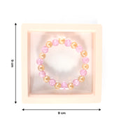 Elegant Dual-tone Crystal Beaded Stretch Bracelet (1 Pc) thumbnail 4